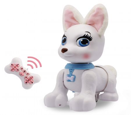 Remote Control Dog Voice Control Corgi Puppy, RC Robotic Interactive Intelligent Walking Doggy Dancing Programmable Robot