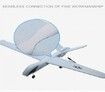 DIY Military Fixed-Wing Foam RC Airplane Remote Control Glider Large Throw Hand RC Toy Airplane with LED
