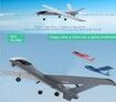 DIY Military Fixed-Wing Foam RC Airplane Remote Control Glider Large Throw Hand RC Toy Airplane with LED