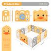 Baby Playpen Fence Play Room Playground Safety Gate Yard Barrier Enclosure Activity Centre Foldable for Child Toddler Kids 14 Panels