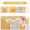 Baby Playpen Fence Play Room Playground Safety Gate Yard Barrier Enclosure Activity Centre Foldable for Child Toddler Kids 14 Panels