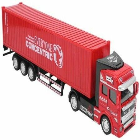 Pull Back Container Truck Toy, Detachable Exquisite Easy to Operate, Simulation Construction Truck Model Toy, Birthday(red, Cargo Truck)