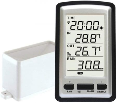 Electronic Rain Gauge, Portable Wireless Rain Gauge High Precision Radio Controlled Digital Rain Gauge