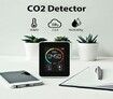 Air Quality Monitor Indoor, CO2 Detector, 3 in 1 Air Pollution CO2 Detector, Temperature, Humidity Professional Sensor Real-Time Readings, CO2 Alarm Meter