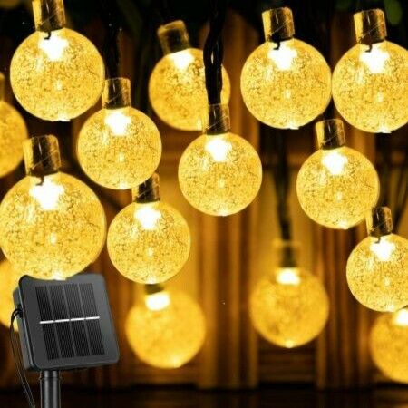 30LED 6.5M Crystal Ball Waterproof Solar String Lights Outdoor Col.Warm White