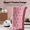 Luxsuite Velvet Accent Chair Lounge Chair Single Sofa Dressing Chair High Back Armless for Living Room Pink 