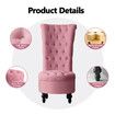 Luxsuite Velvet Accent Chair Lounge Chair Single Sofa Dressing Chair High Back Armless for Living Room Pink 