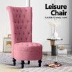 Luxsuite Velvet Accent Chair Lounge Chair Single Sofa Dressing Chair High Back Armless for Living Room Pink 