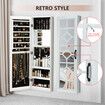 Wall Mounted Mirror Jewellery Cabinet Box Display Case Organiser Armoire Earrings Necklace Rings Holder 110cm