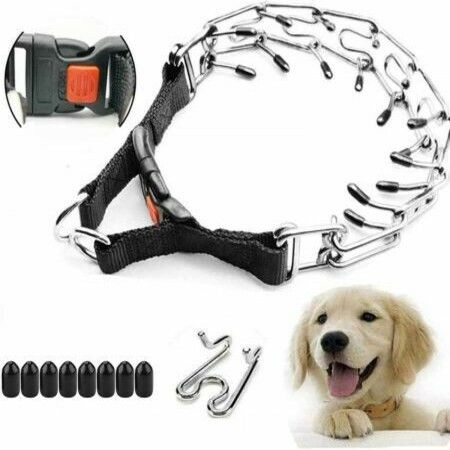 Amenpoki Dog Pinch Training Collar with Quick Release Snap for Small Medium Large Dogs Dog Prong Collar 