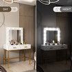 Large Vanity Dressing Table Dresser Makeup Table with 12 LED Lights Mirror and 2 Drawers, White