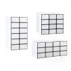 36PCS Plastic Shoe Display Cases Stackable Storage Organiser Box White