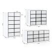 36PCS Plastic Shoe Display Cases Stackable Storage Organiser Box White