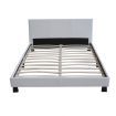 Monica White PU Leather Double Bed