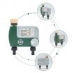 Programmable Hose Faucet Timer, 2 Outlet, Green