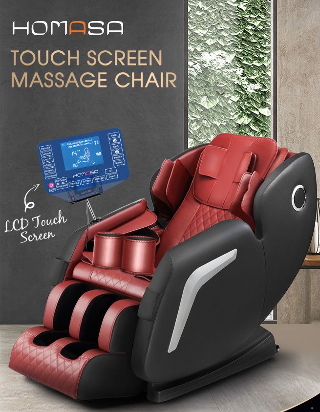 Homasa Zero Gravity Full Body Massage Chair Shiatsu Kneading Massager Electric Recliner Touch