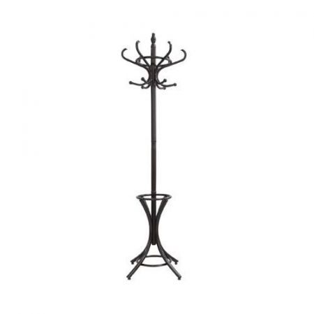 Rotating 12 Hooks Wooden Coat Stand, Wooden Coat Rack And Umbrella Stand Uk
