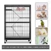 Anti-rust durable 4 Level pet cat bird Cage w/ tray hammocks Bottom Lock