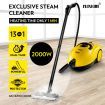 powerful steam cleaner mop w/ 17 nozzles for glass tile carpet wood garment