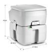 portable 20L camp toilet leak prevent porta potty up to 50 flushes powerful