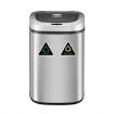 80L dual automatic motion sensor kitchen rubbish bin touchless waste trash bin Stainless Steel
