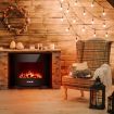 200 SQM wall mount/free stand 2 in 1 electric fireplace heater instant warm energy saving