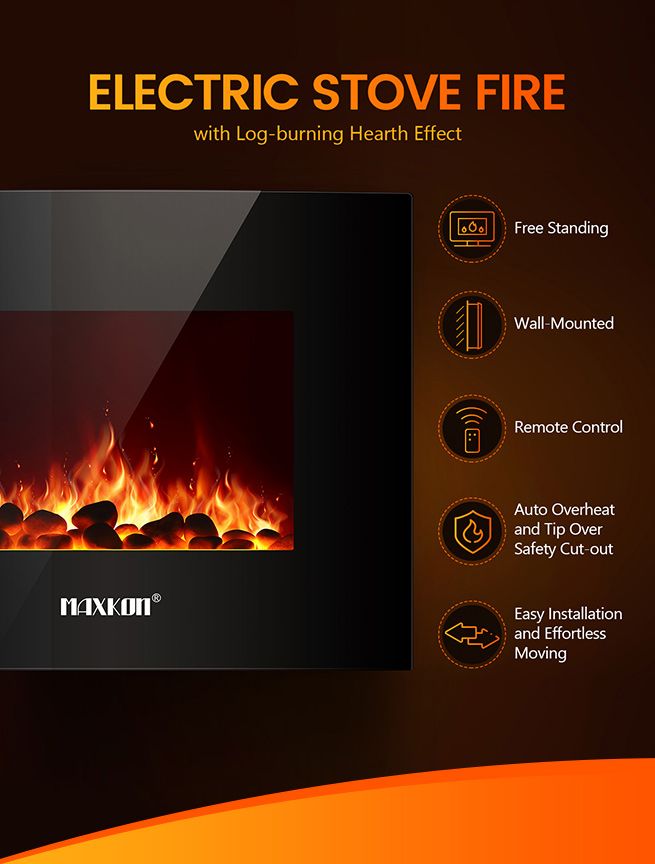 wall mount/free standing 2 in 1 electric fireplace heater instant warm  energy saving