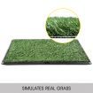 pet dog puppy toilet training grass litter tray potty w/ 2 grass mat durable