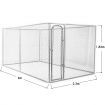 outdoor spacious strong mesh fencing dog kennel run pet enclosure durable steel frame 4m x 2.3m x 1.83m