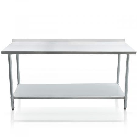 NZF Certified Stainless Steel Kitchen Work Bench Food Prep Cater Table 152cmx76cm Commercia /Home use