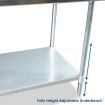 NZF Certified Stainless Steel Kitchen Work Bench Food Prep Cater Table 152cmx76cm Commercia /Home use