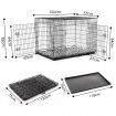 48" 2 doors 2 dividers XL collapsible Dog Crate Cage with pet bed