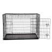 48" 2 doors 2 dividers XL collapsible Dog Crate Cage with pet bed