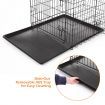 48" 2 doors 2 dividers XL collapsible Dog Crate Cage with pet bed