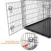 48" 2 doors 2 dividers XL collapsible Dog Crate Cage with pet bed