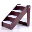Indoor 4 Steps Pet Stairs Ramp with plush mat for Smaller & Older Dogs