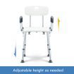 bathroom none slip safety medical shower stool chair bathtub seat for elderly 136kg