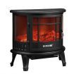 electric instant warm fire place flame effect log heater energy saving portable freestanding