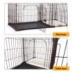 XL collapsible pet dog wire metal crate kennel 2 compartment cage anti-corrosion