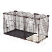 XL collapsible pet dog wire metal crate kennel 2 compartment cage anti-corrosion