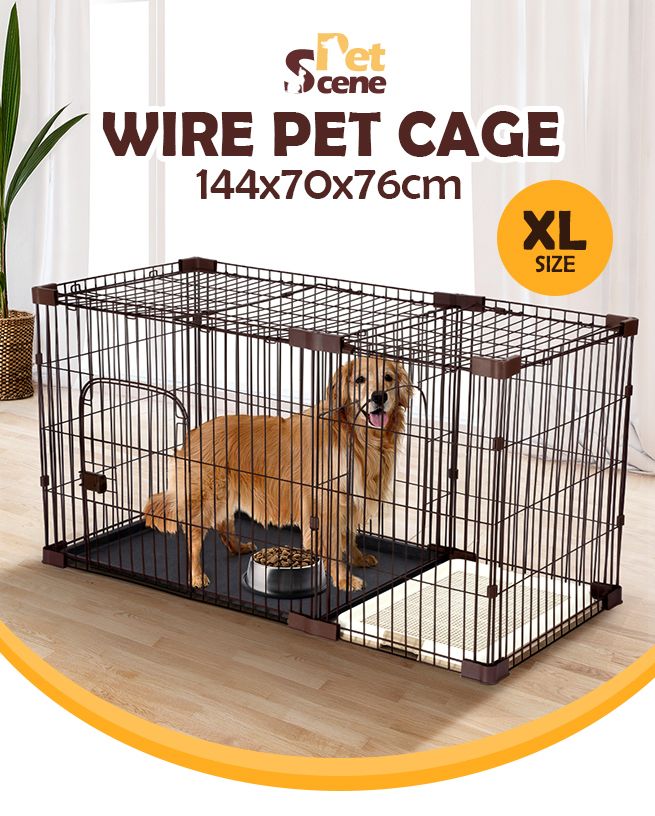 2 compartment dog crate