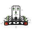 3 bike rack carrier for car w/ tail light, license plate frame safety tow ball mounting