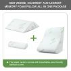 3 PCS High density foam bed wedge triangle pillow -firm soft & durable