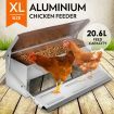 XL 19L rat proof automatic chicken poultry chook treadle feeder rust proof