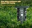 Solar and Rechargeable Animal Repeller, Waterproof Ultrasonic Pest Control, LED Strobe Light