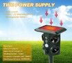 Solar and Rechargeable Animal Repeller, Waterproof Ultrasonic Pest Control, LED Strobe Light