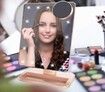 Lighted Makeup Mirror, Vanity Mirror with Bluetooth (Rose Gold)