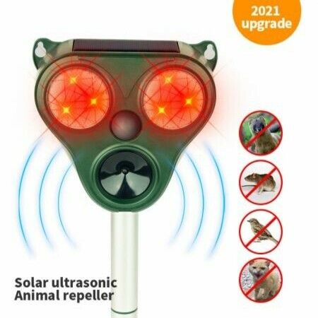 2021 Newest Outdoor Solar frequency conversion Ultrasonic Animal Repeller Infrared Sensor dog bird rat snake Animal Pest Repeller