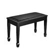 Melodic Wood Piano Stool Seat Stage Bench Keyboard Chair with PU Leather Seat and Storage Compartment