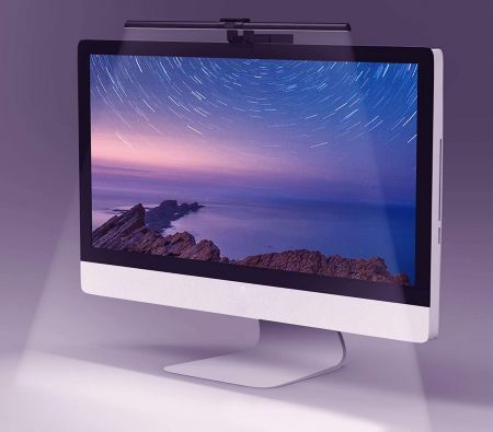 Computer Monitor Light with No Screen Glare for Eye Caring, USB Powered Monitor Lamp for Space Saving, Home Office Desk Lamp Screen Light with 3 Lighting Modes